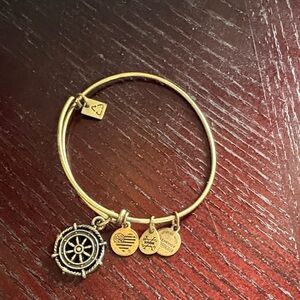 Alex and Ani Gold Charm Bracelet with Nautical Accents